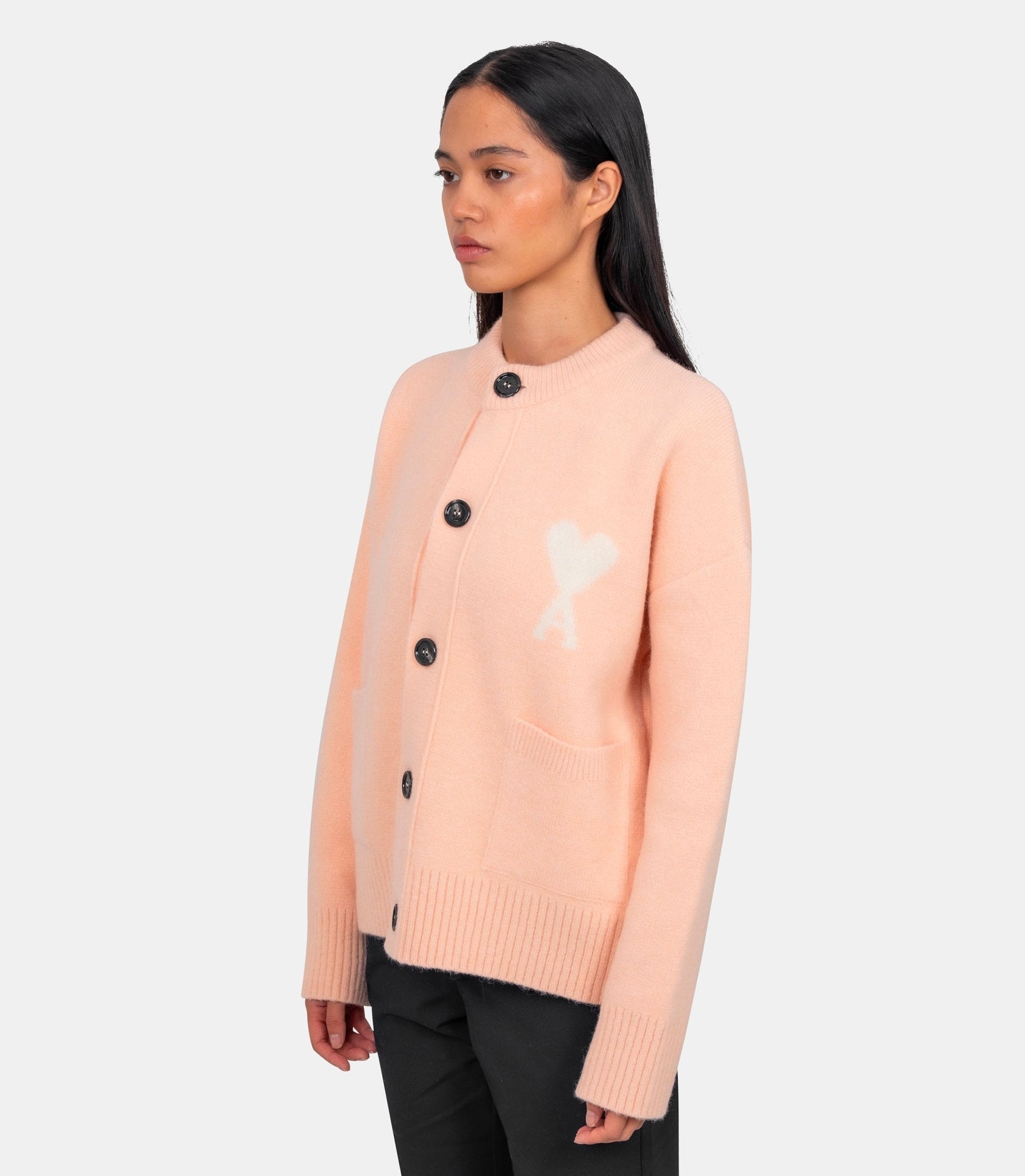 Cardigan ami de cœur en alpaga - UKC366.KN0135.6807-XS - Ami paris