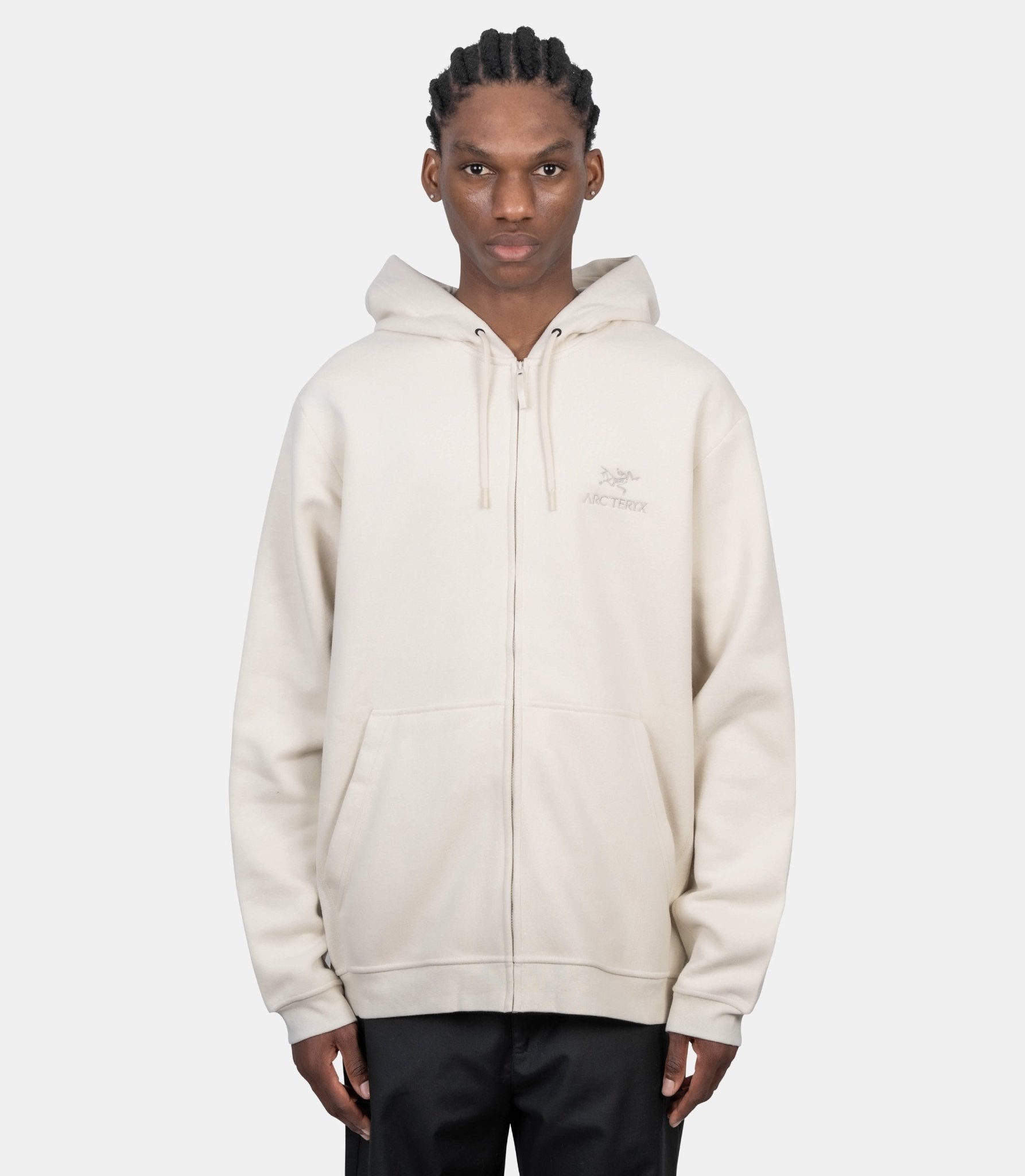 Hooded fleece emblem zip-up sweatshirt m - Arc