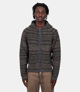 Hoodie zippé fair isle felted knit - RBMW0520YA74 - GRN0012 - M - Roa