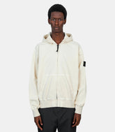 Hoodie zippé organic panama cotton "old" effect - K2S156100017S0184 - V0193 - S - Stone island