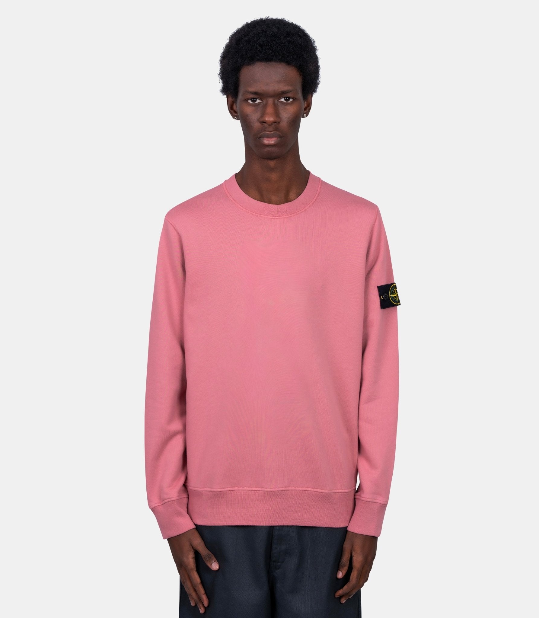 STONE  ピンク トレーナー Organic cotton fleece sweatshirt - Stone island - Family 3.0