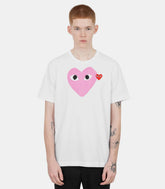 T-shirt emblème rouge tricoté - AX - T106 - 051 - 4 - S - Comme des garçons play