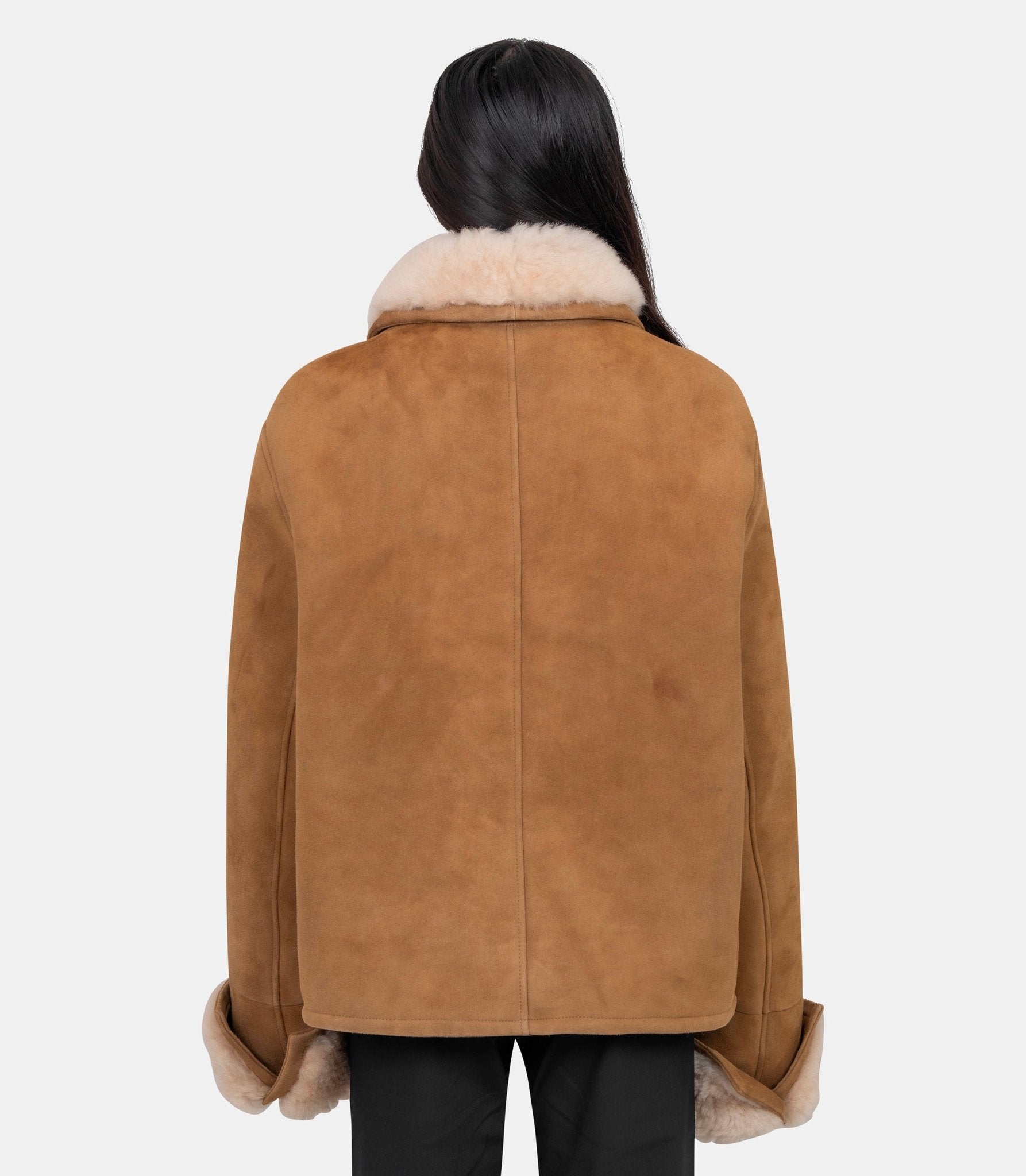Veste boutonnée en shearling - UJK837.LH0057.280-XS - Ami paris
