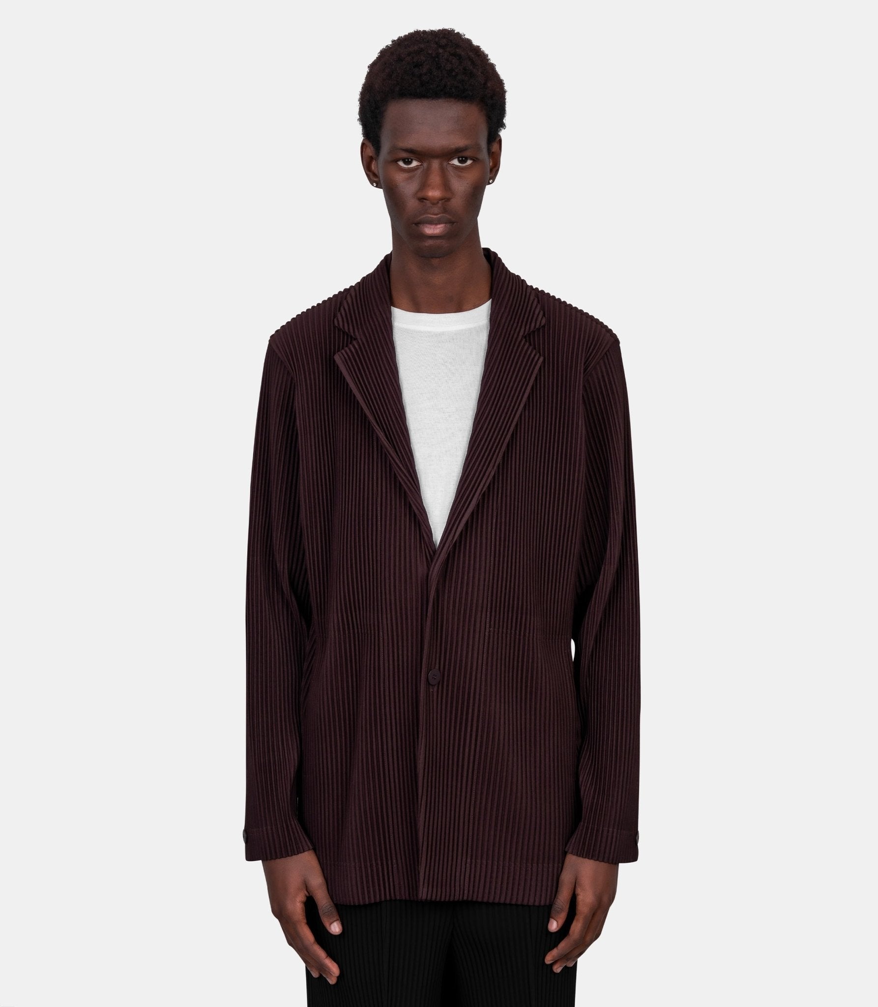 issey miyake ジャケット Issey Miyake Men's Pleated Suit Jacket - Family 3.0