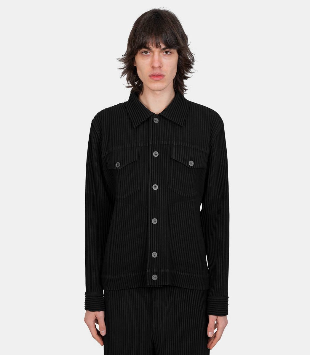 Wool Like Light Jacket - Men's Pleated Issey Miyake - Family 3.0