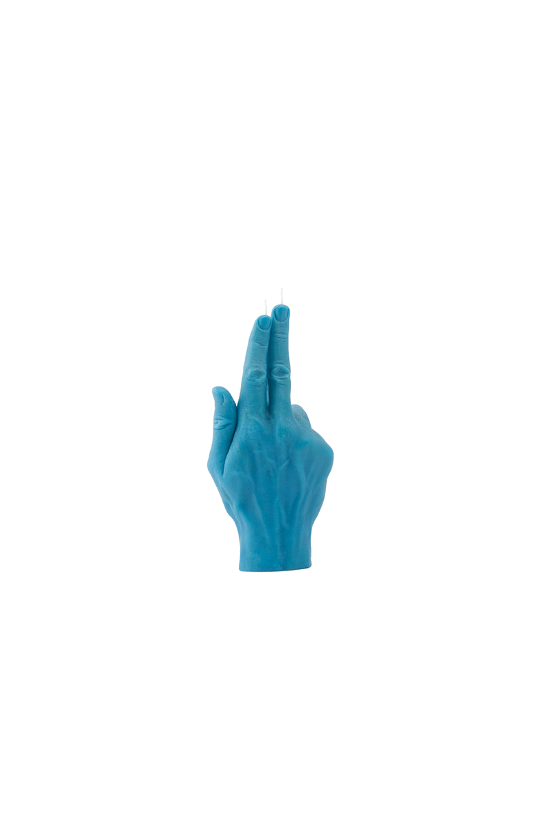Candle hand Candle "gun fingers" blue"