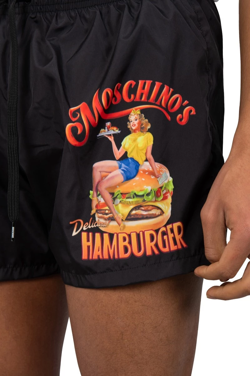 Moschino Maillot hamburger noir