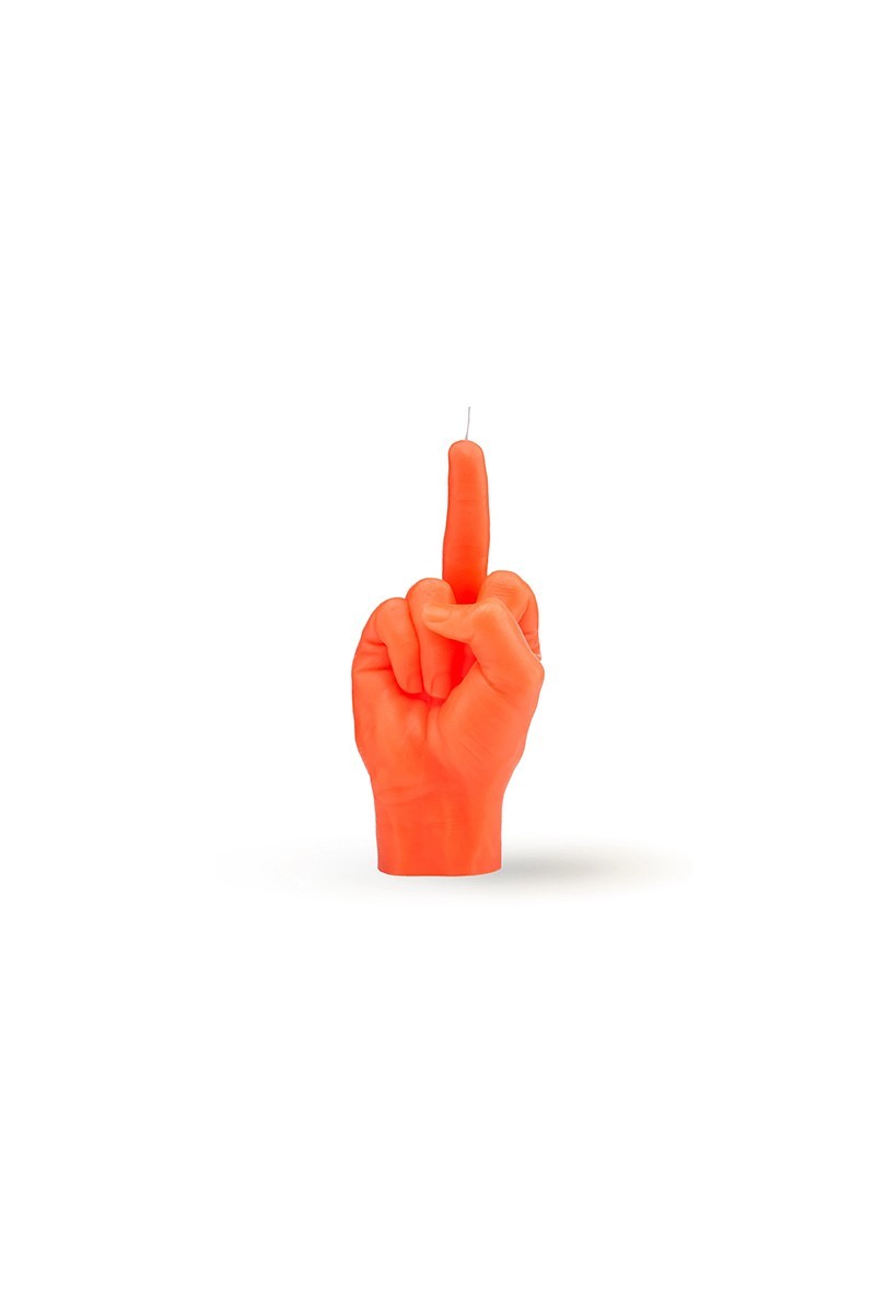 Candle hand Neon orange "f*ck you" candle