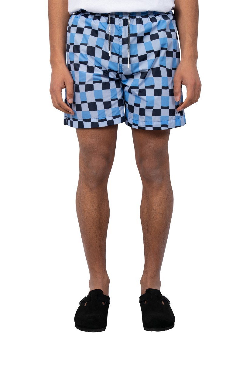 Marni Blue checkered swimsuit