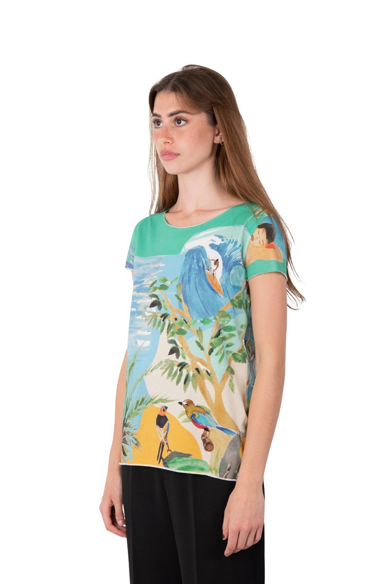 G-kero Surf color woman t-shirt
