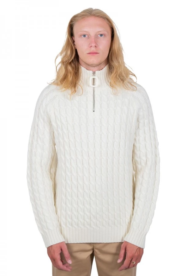 Cable kint henley jumper