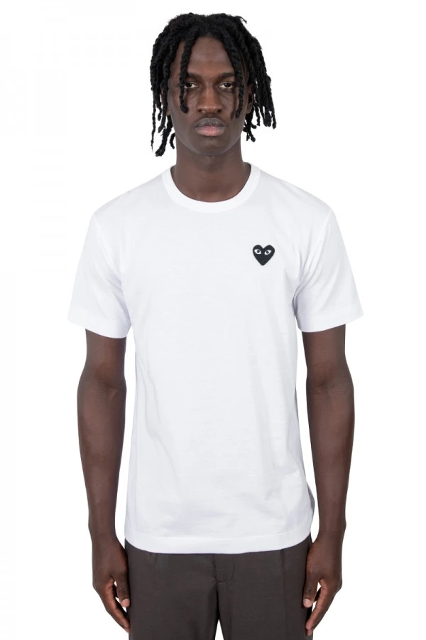 T-shirt logo play blanc