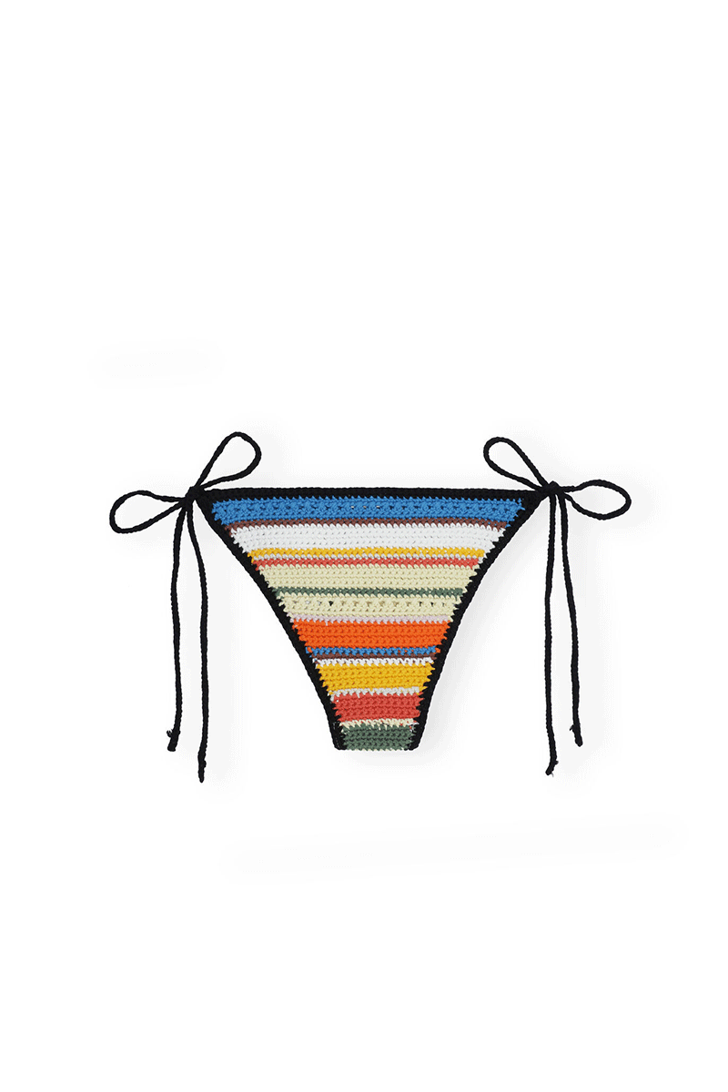 GANNI Crochet string bikini briefs