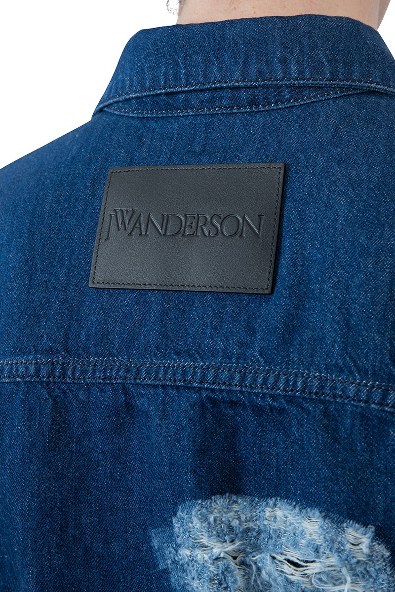 JW Anderson Veste en jean dégradée
