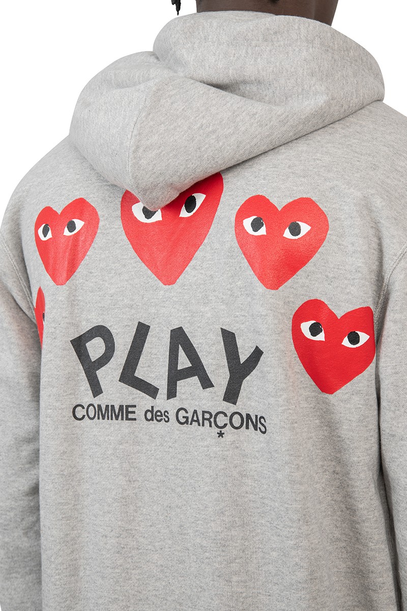 Comme Des Garçons Play Hoodie zippé multi logo play
