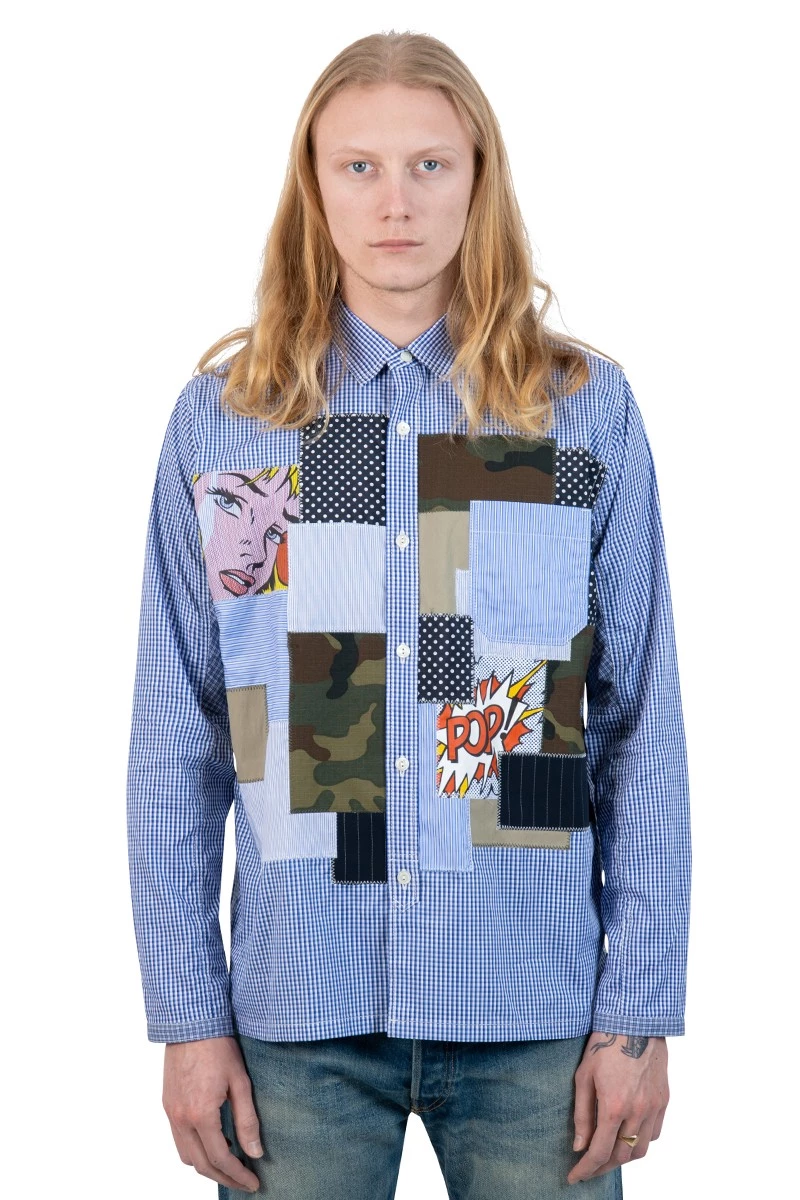 Junya Watanabe Roy Lichtenstain patchwork shirt
