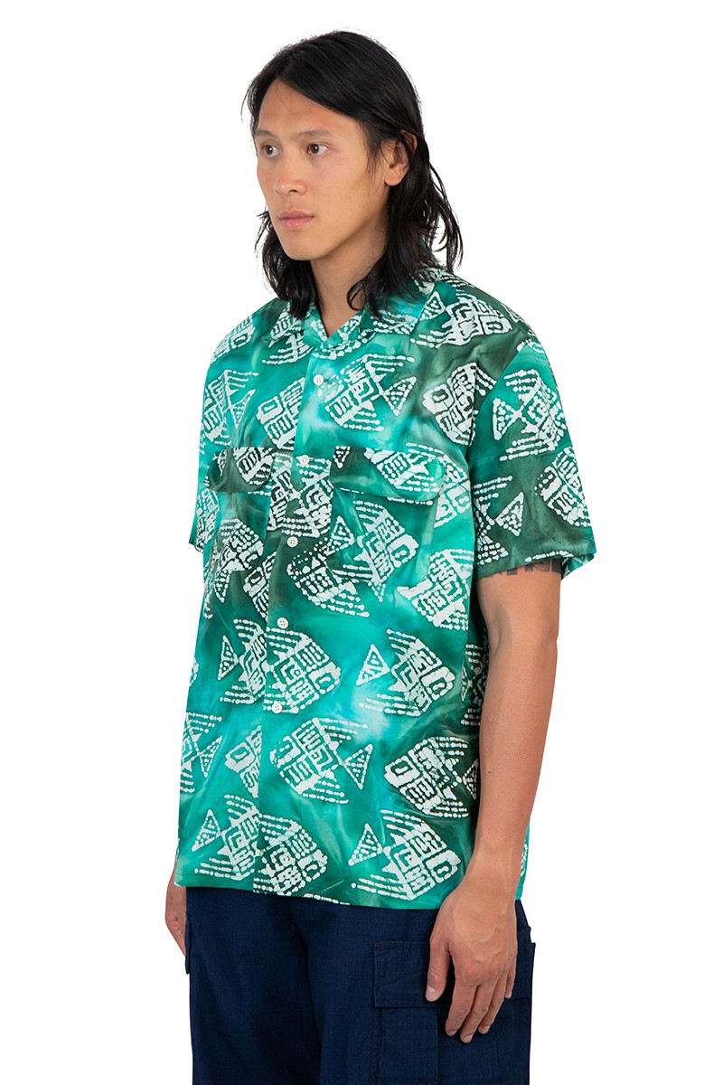BEAMS + Short sleeve patterned shirt