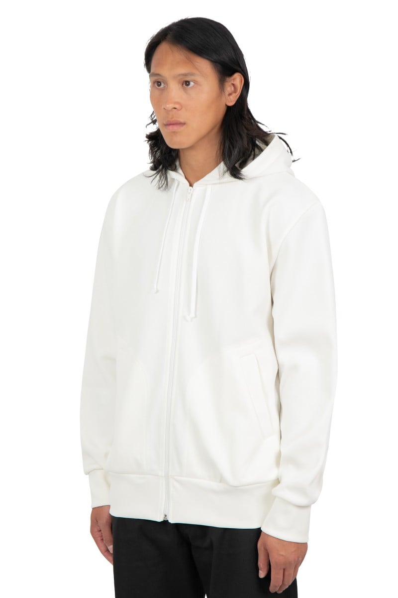 Comme Des Garçons Play Hoodie with zip and double pixel logo