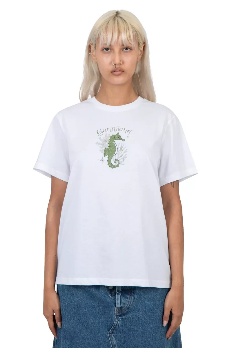 GANNI T-shirt relaxed seahorse