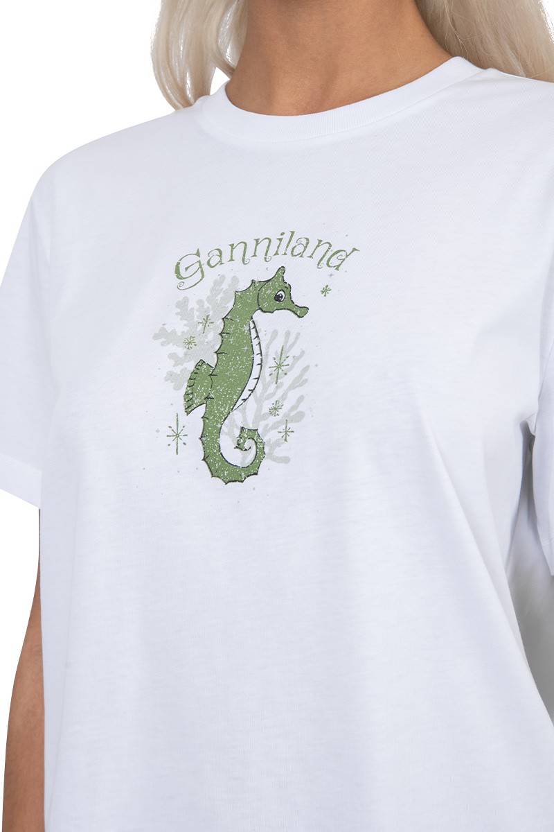 GANNI Relaxed t-shirt seahorse