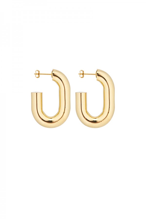 Gold Xl link earrings