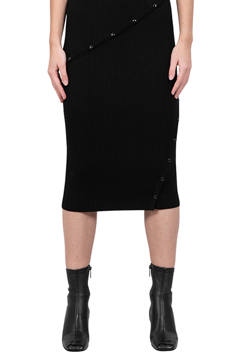 Courrèges Multi styling rib knit skirt