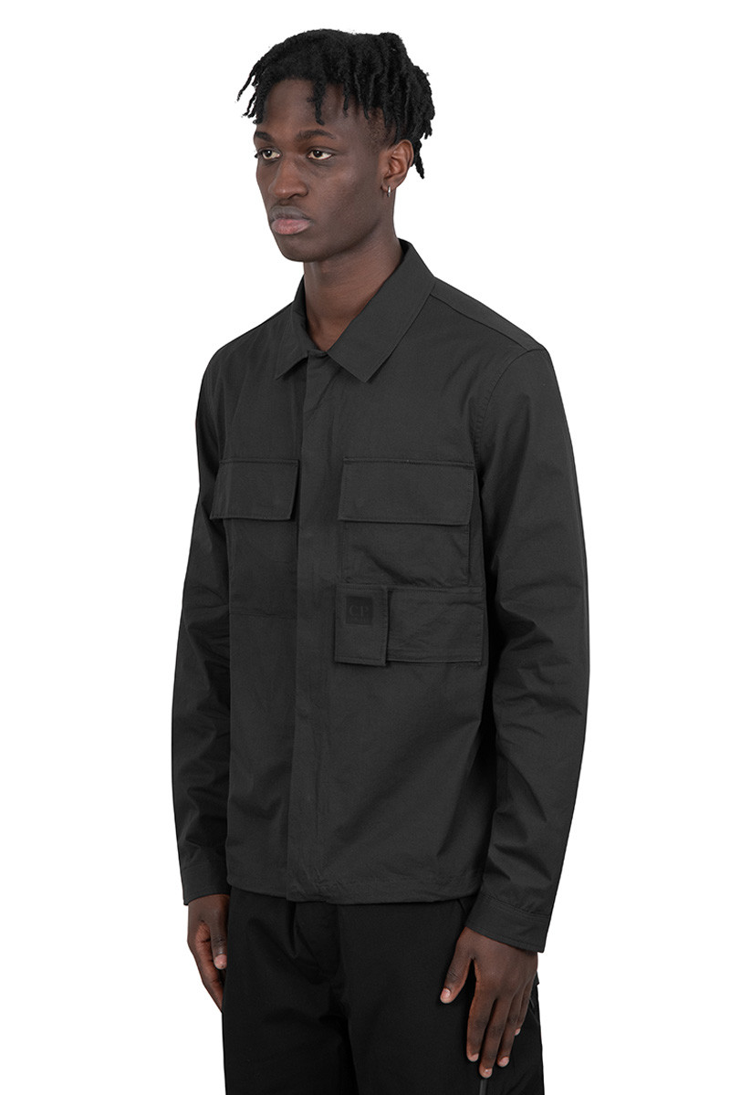 C.P. Company Metropolis Series Black gabardine shirt