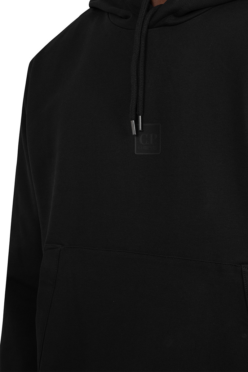 C.P. Company Metropolis Series Black logo hooded