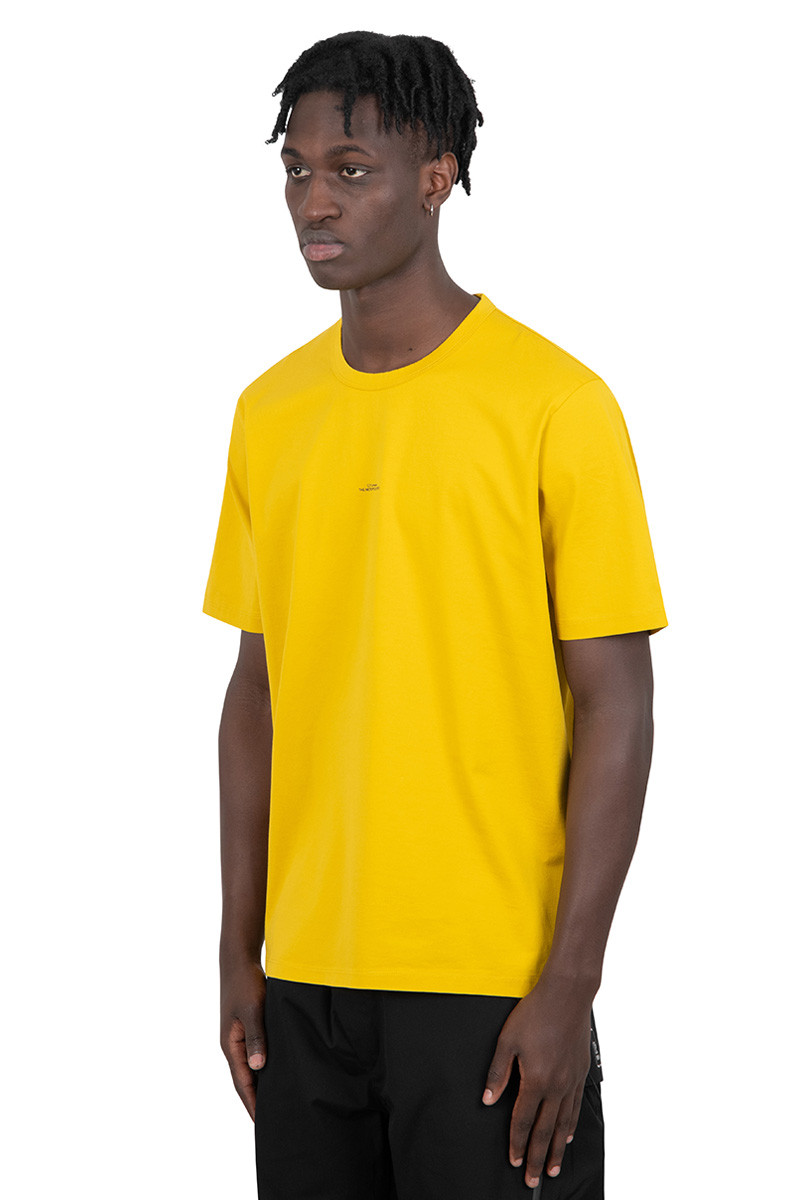 C.P. Company Metropolis Series Yellow mercerized jersey logo print t-shirt