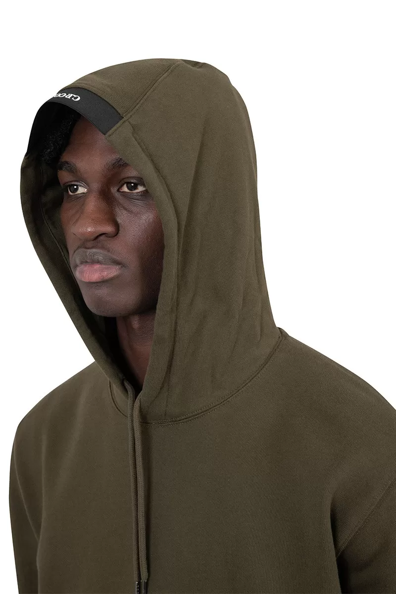 C.P. Company Green Diagonal raised fleece hoodie