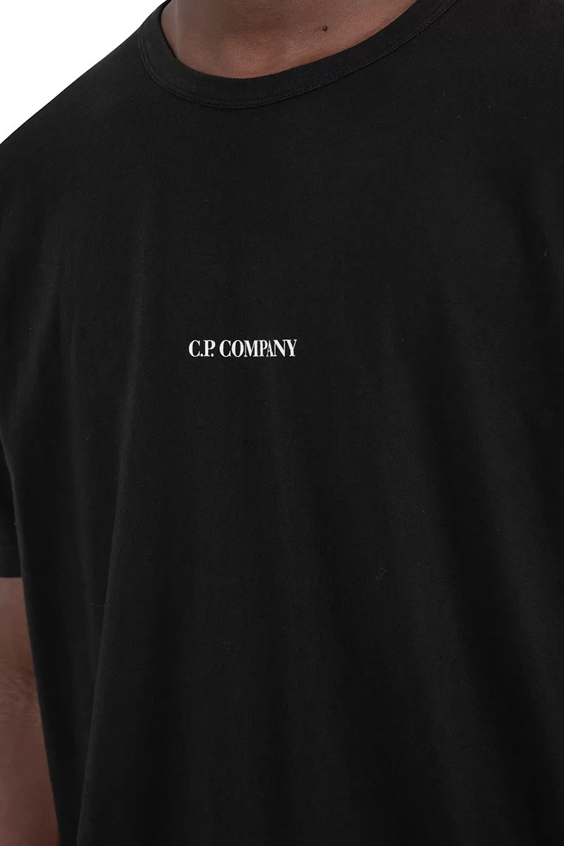 C.P. Company T-shirt logo central noir