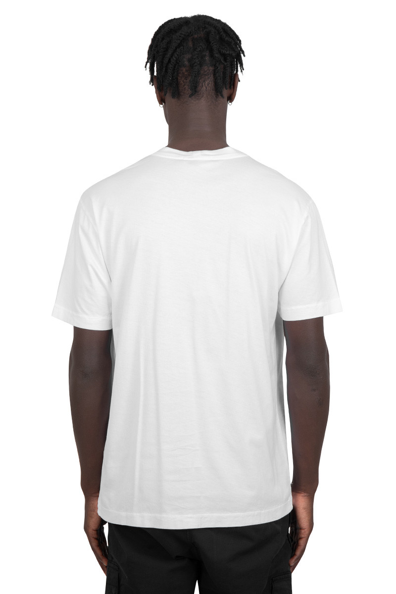 Stone Island T-shirt à écusson blanc