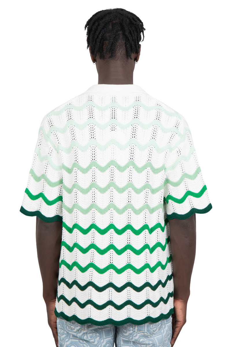 Casablanca Green and white Sleeveless shirt wave gradient