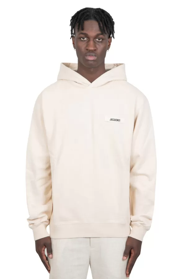 Le hoodie gros grain beige