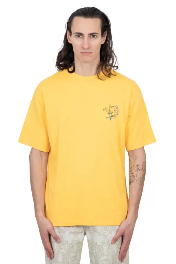 T-shirt slogan jaune