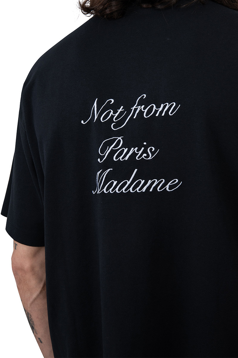 Drôle De Monsieur Black slogan t-shirt