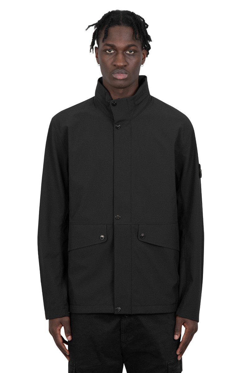 Stone Island Soft shell-r jacket black