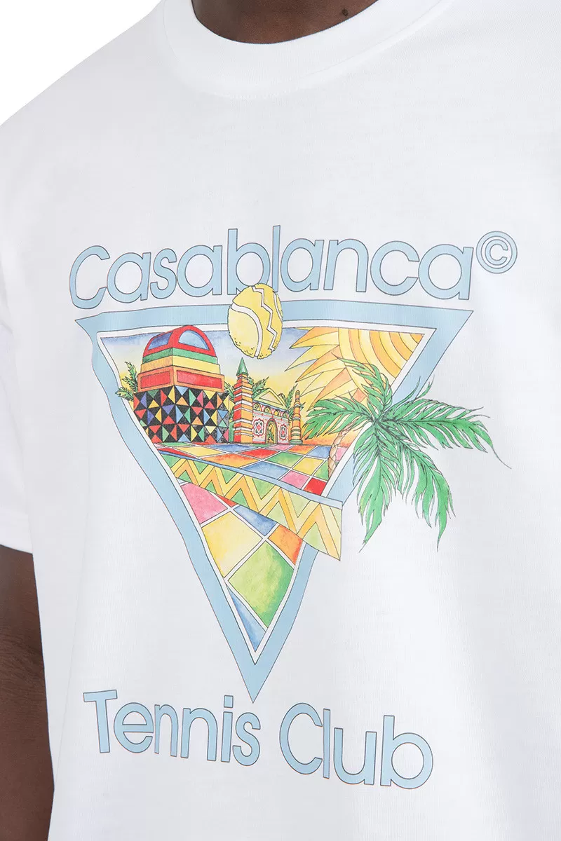 Casablanca T-shirt afro cubism blanc