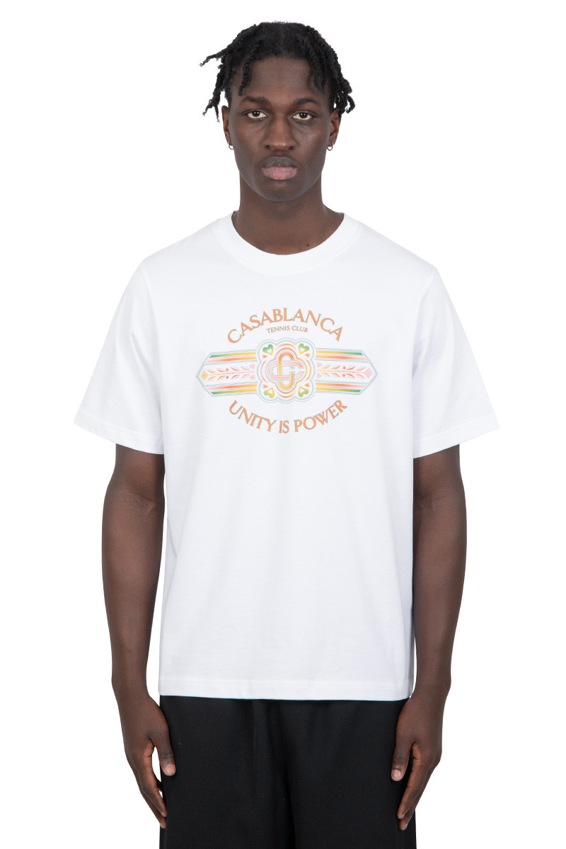 Casablanca White unity of power t-shirt
