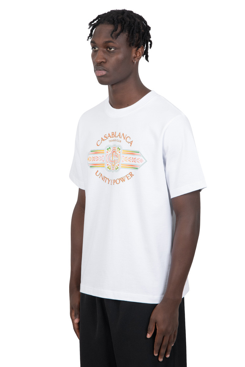 Casablanca White unity of power t-shirt