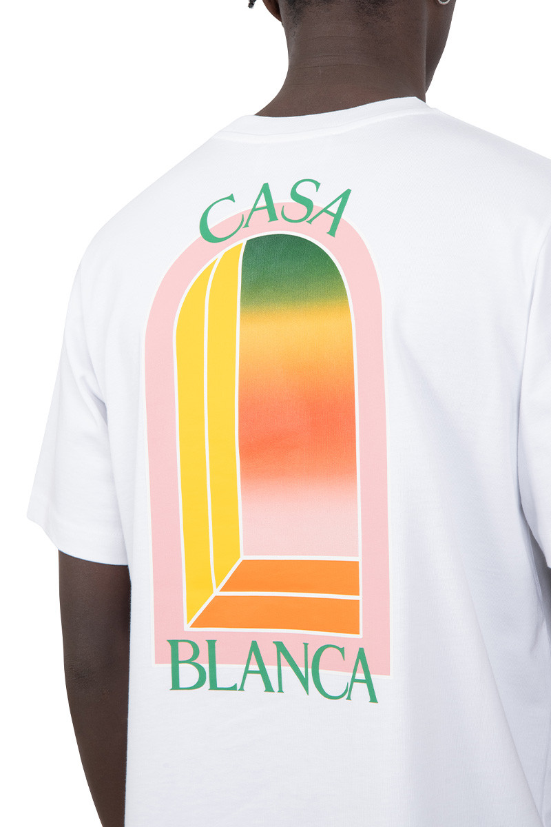 Casablanca T-shirt arch logo blanc