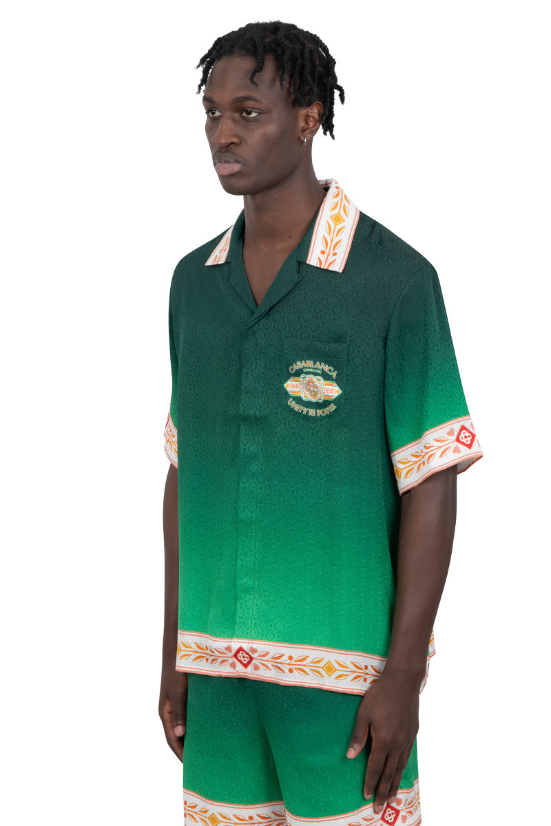 Casablanca Green unity of power shirt