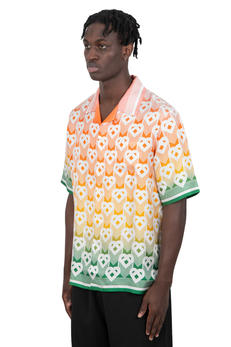 Casablanca Orange monogram coeur shirt