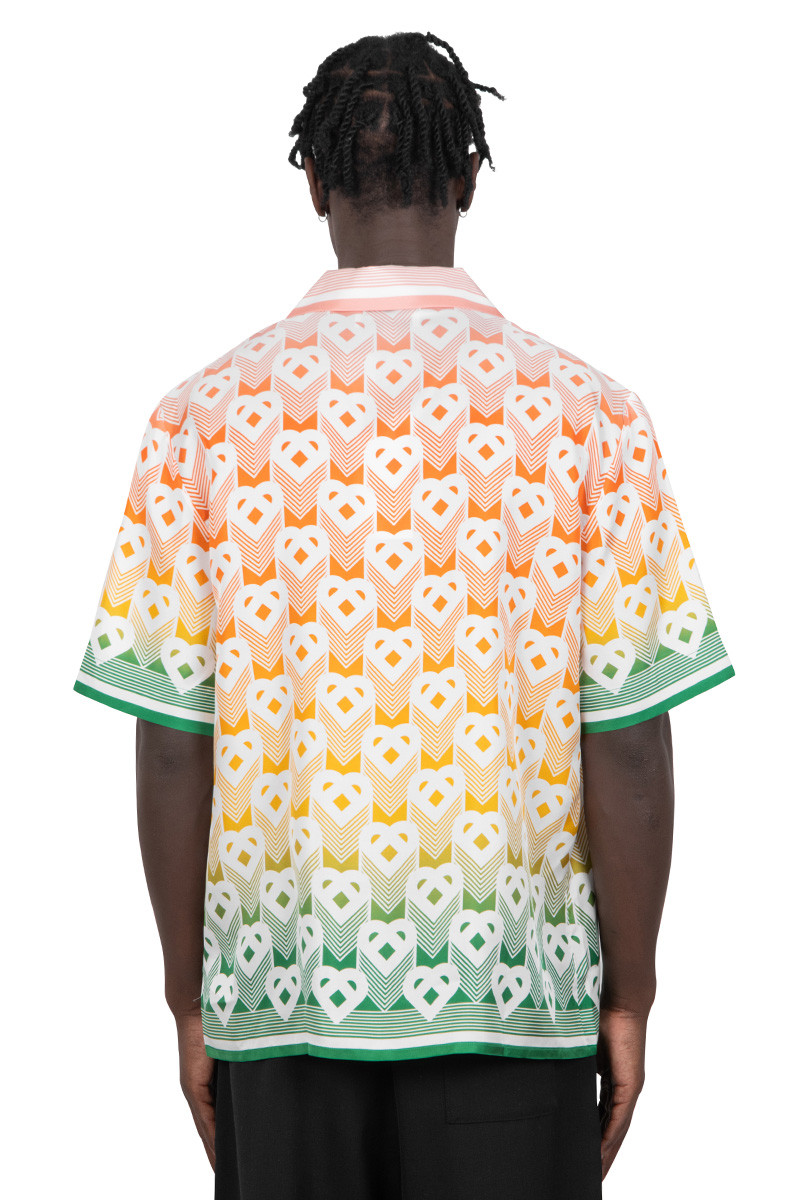 Casablanca Orange monogram coeur shirt