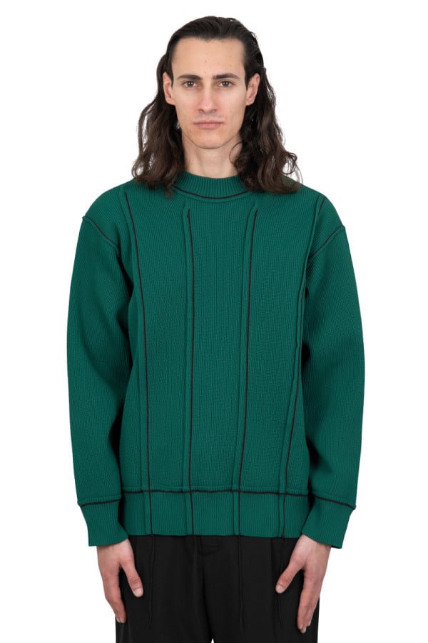 Green knit pullover