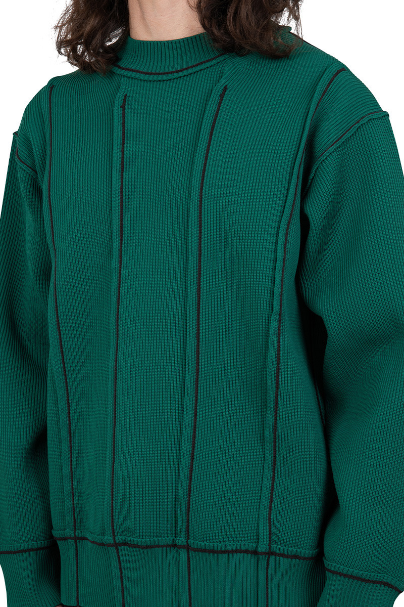 Sacai Green knit pullover