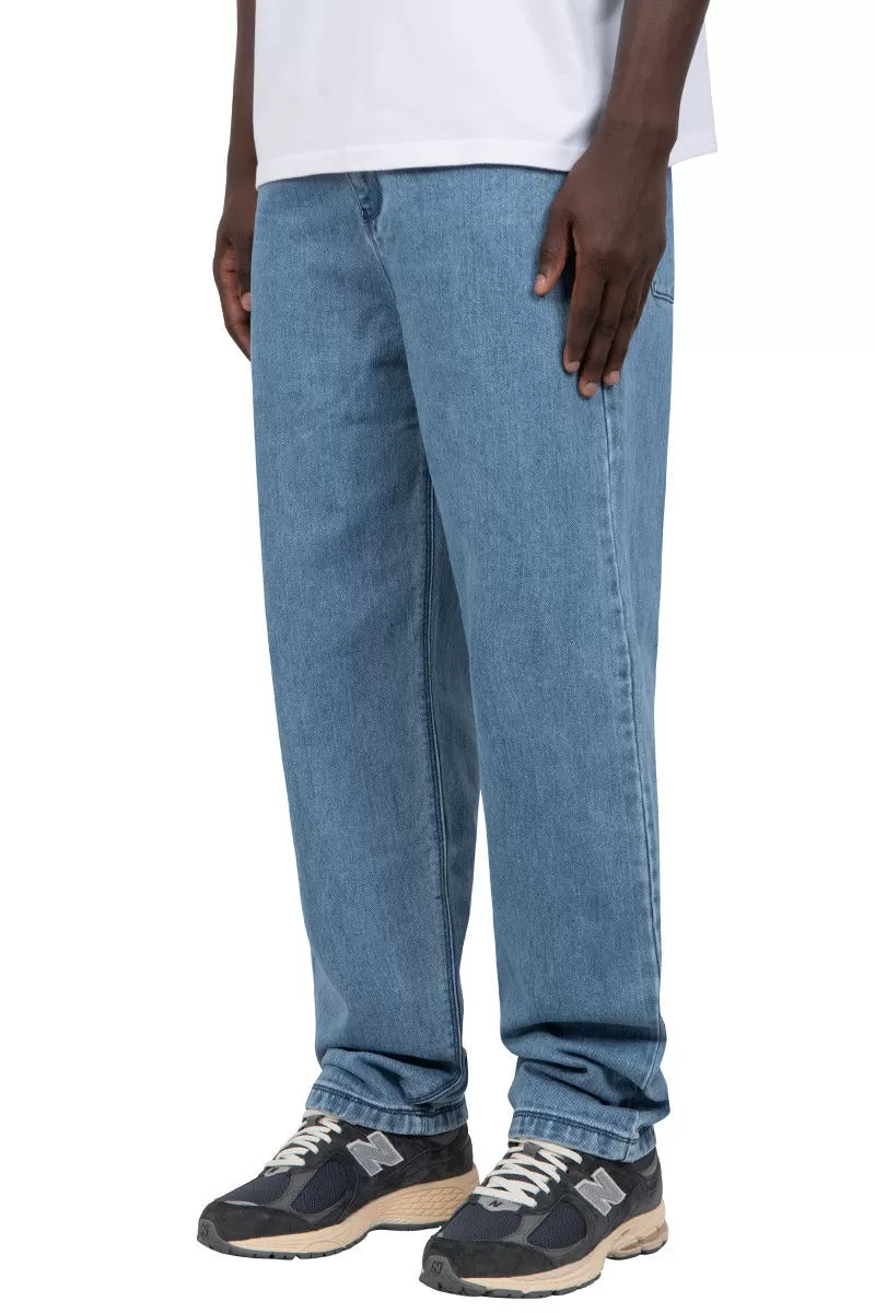 Arte Pantalon à poche arrière brodée bleu