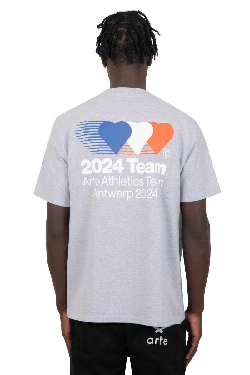 Arte Grey heart france print t-shirt