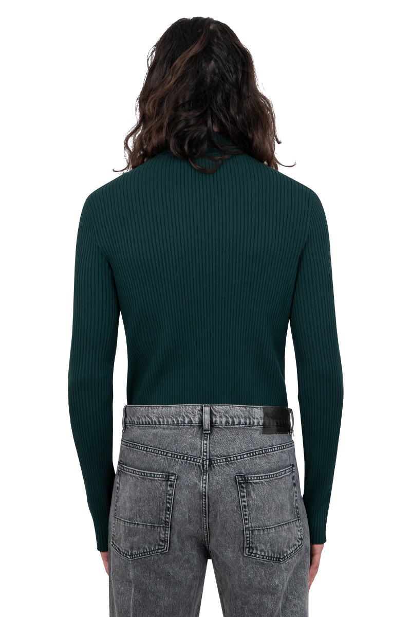 Courrèges Green sweater re-edition mockneck