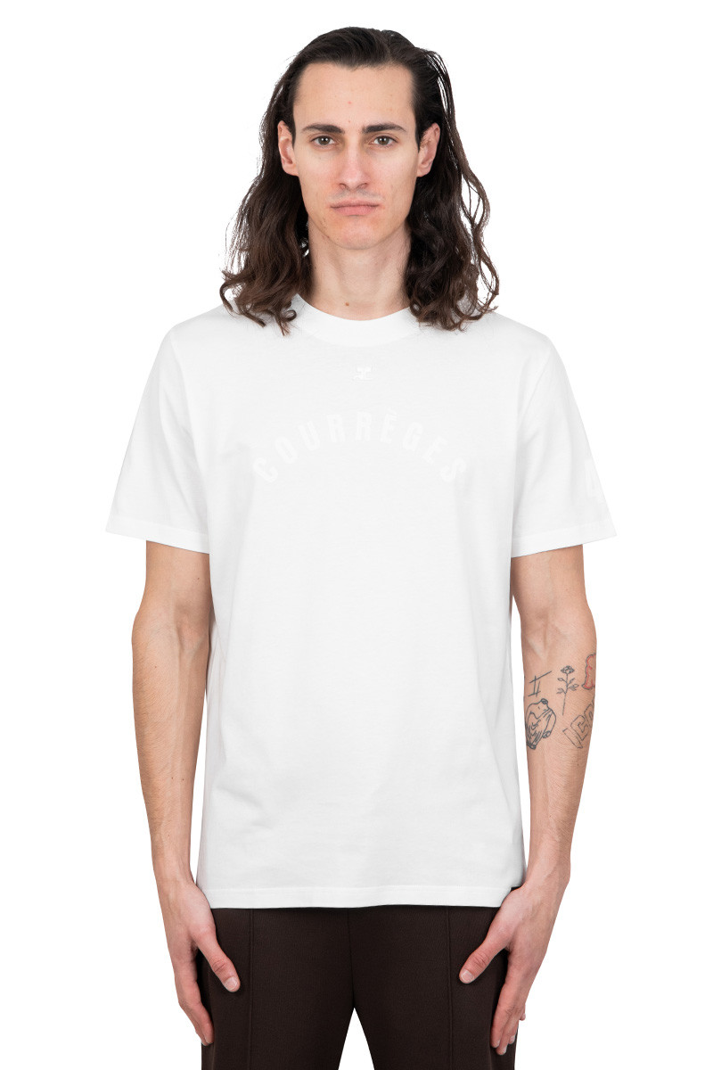 Courrèges T-shirt ac print blanc